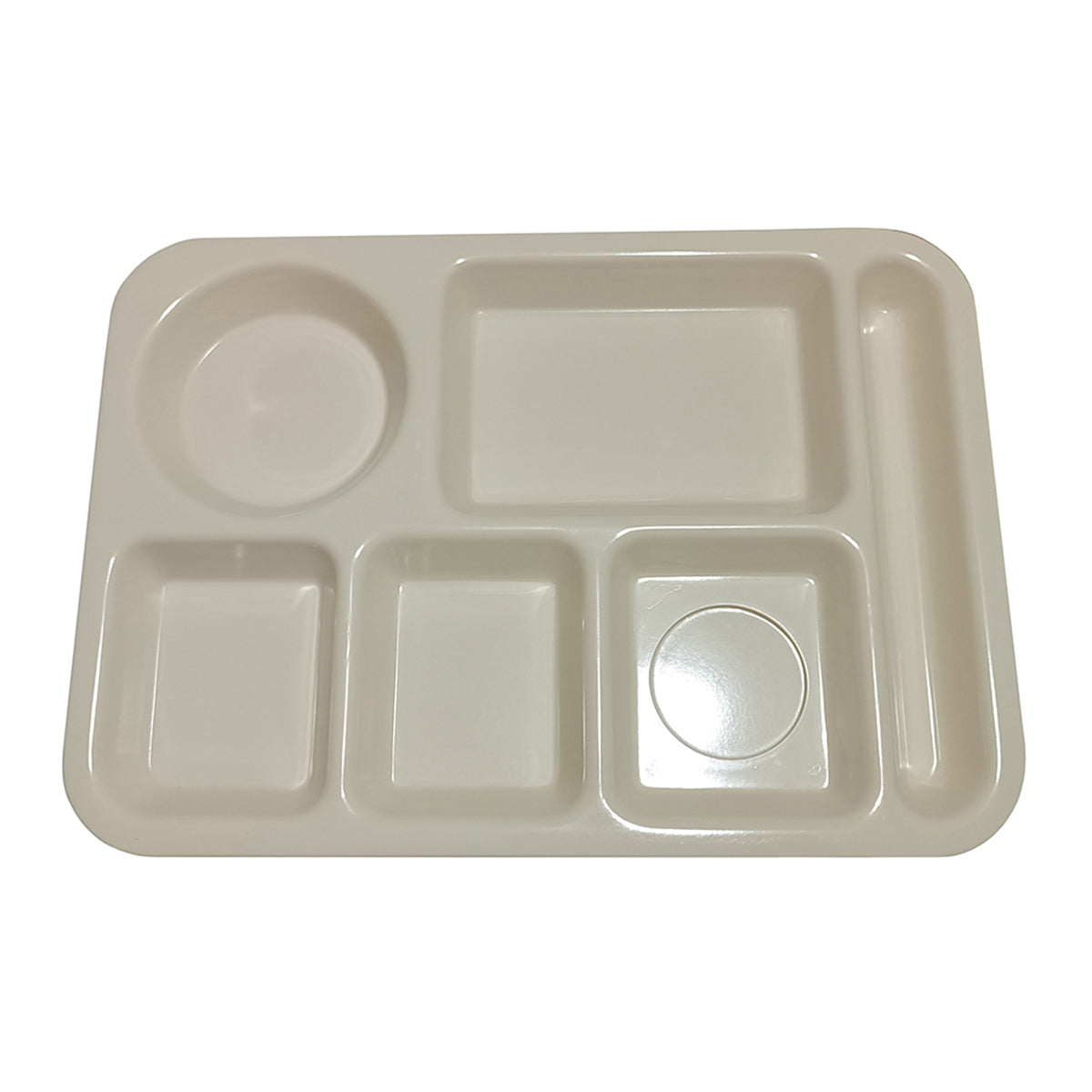 Charola con 5 Compartimentos con Porta Cubiertos Beige